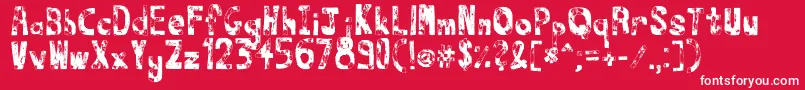 Thats Font – White Fonts on Red Background