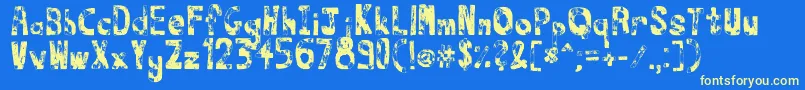 Thats Font – Yellow Fonts on Blue Background