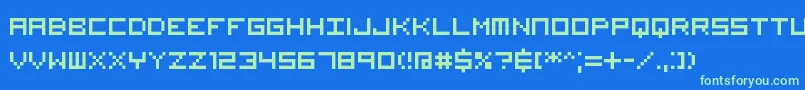 VisitorTt1Brk Font – Green Fonts on Blue Background