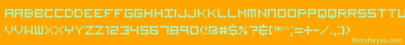 VisitorTt1Brk Font – Green Fonts on Orange Background