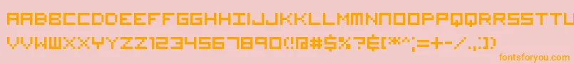 VisitorTt1Brk Font – Orange Fonts on Pink Background