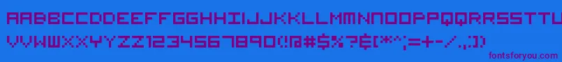 VisitorTt1Brk Font – Purple Fonts on Blue Background