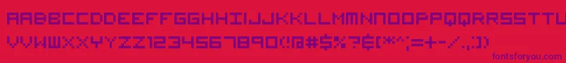 VisitorTt1Brk Font – Purple Fonts on Red Background