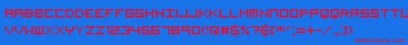 VisitorTt1Brk Font – Red Fonts on Blue Background