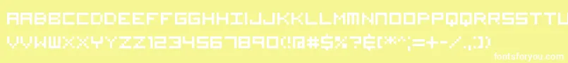 VisitorTt1Brk Font – White Fonts on Yellow Background