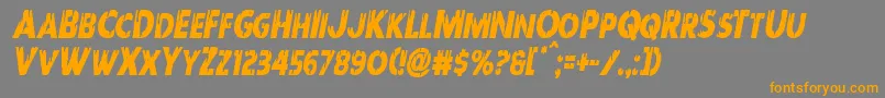 Redundeadcondital Font – Orange Fonts on Gray Background