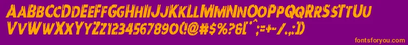 Redundeadcondital Font – Orange Fonts on Purple Background