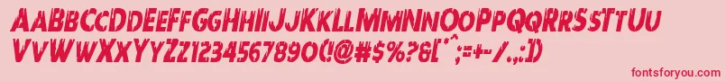 Redundeadcondital Font – Red Fonts on Pink Background