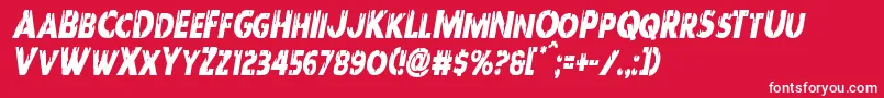 Redundeadcondital Font – White Fonts on Red Background