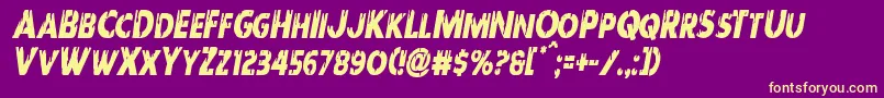 Redundeadcondital Font – Yellow Fonts on Purple Background