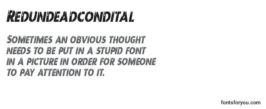 Review of the Redundeadcondital Font