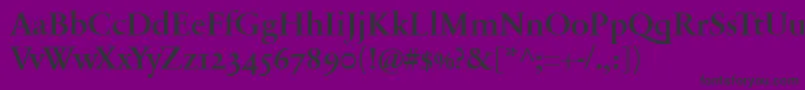 SabonnextLtDemiOldStyleFigures Font – Black Fonts on Purple Background