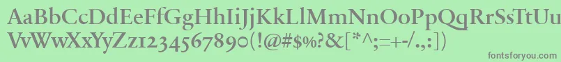 SabonnextLtDemiOldStyleFigures Font – Gray Fonts on Green Background