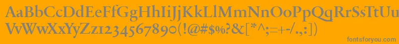SabonnextLtDemiOldStyleFigures Font – Gray Fonts on Orange Background