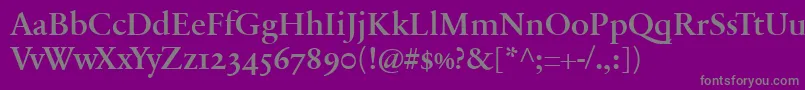 Saiba mais sobre a fonte SabonnextLtDemiOldStyleFigures Fonte SabonnextLtDemiOldStyleFigures – fontes cinzas em um fundo violeta