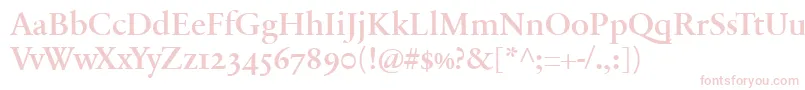 SabonnextLtDemiOldStyleFigures Font – Pink Fonts on White Background