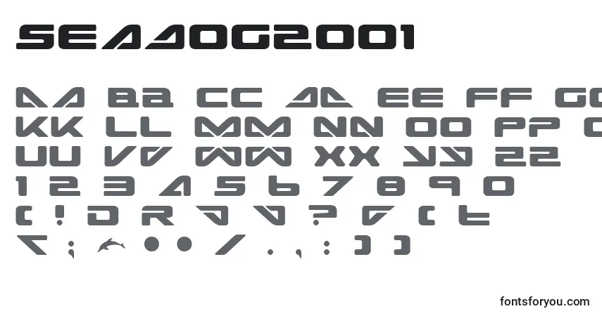 Czcionka SeaDog2001 – alfabet, cyfry, specjalne znaki