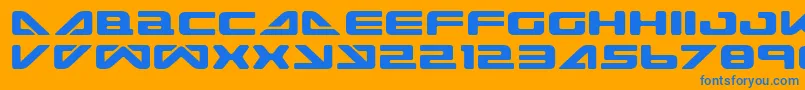 SeaDog2001 Font – Blue Fonts on Orange Background