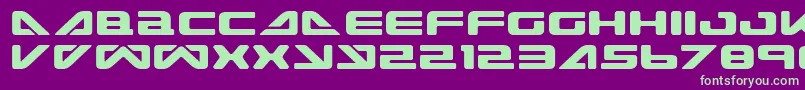 SeaDog2001 Font – Green Fonts on Purple Background