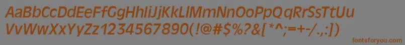 Шрифт AntigoneItalic – коричневые шрифты на сером фоне