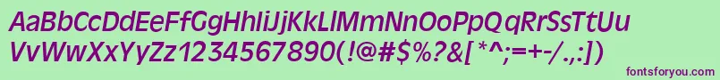 Шрифт AntigoneItalic – фиолетовые шрифты на зелёном фоне