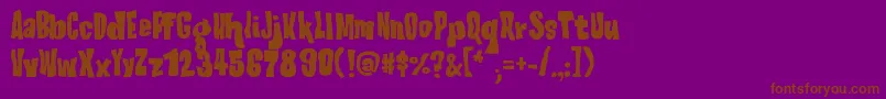 AdNautilus Font – Brown Fonts on Purple Background