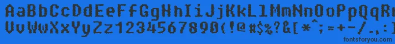 フォントParanoid – 黒い文字の青い背景