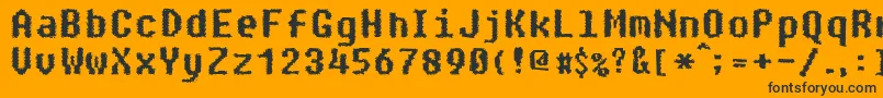 Paranoid Font – Black Fonts on Orange Background