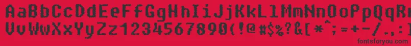 Paranoid Font – Black Fonts on Red Background