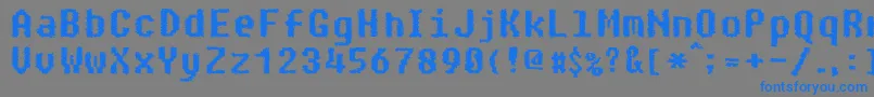 Paranoid Font – Blue Fonts on Gray Background