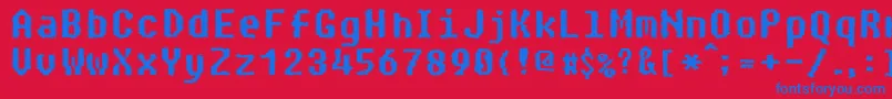 フォントParanoid – 赤い背景に青い文字