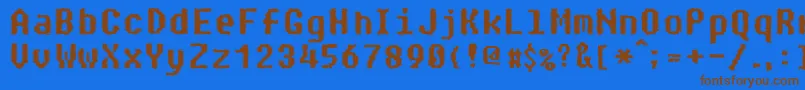 Czcionka Paranoid – brązowe czcionki na niebieskim tle
