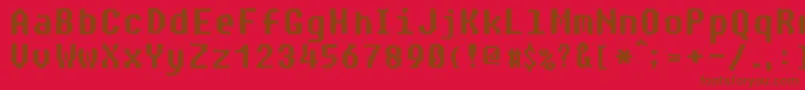 Paranoid Font – Brown Fonts on Red Background