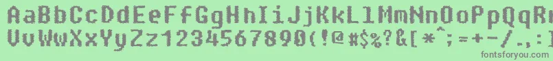 Paranoid Font – Gray Fonts on Green Background