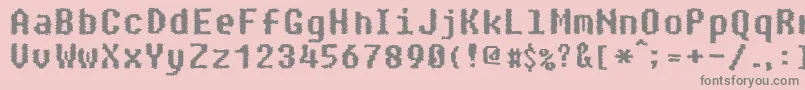 Paranoid Font – Gray Fonts on Pink Background