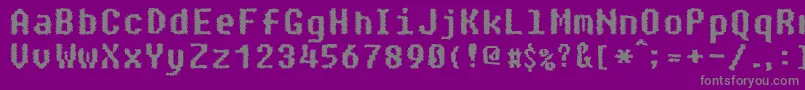 Paranoid Font – Gray Fonts on Purple Background