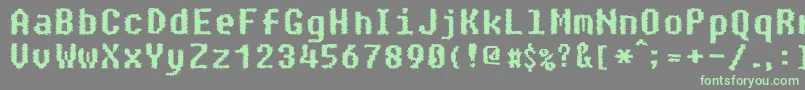 Paranoid Font – Green Fonts on Gray Background