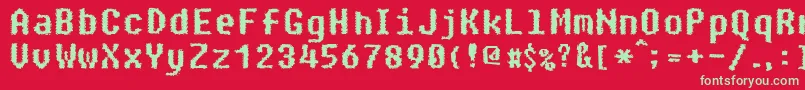 フォントParanoid – 赤い背景に緑の文字