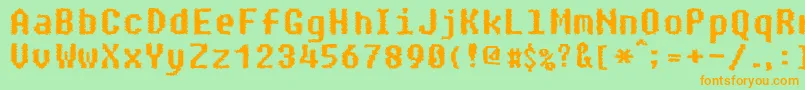 Paranoid Font – Orange Fonts on Green Background