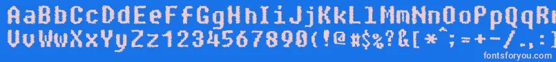 Paranoid Font – Pink Fonts on Blue Background