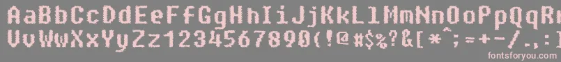 Paranoid Font – Pink Fonts on Gray Background