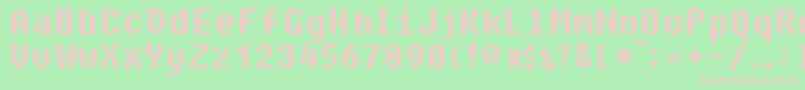 Paranoid Font – Pink Fonts on Green Background