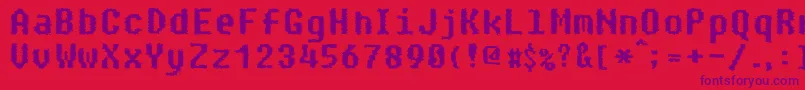 Paranoid Font – Purple Fonts on Red Background