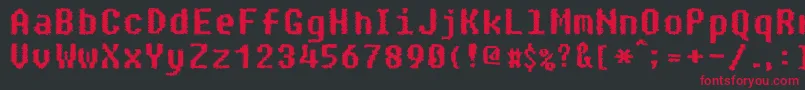 フォントParanoid – 黒い背景に赤い文字