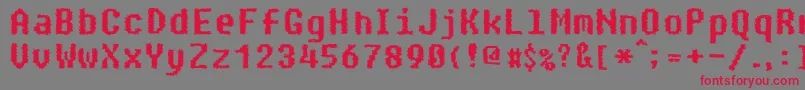 Paranoid Font – Red Fonts on Gray Background