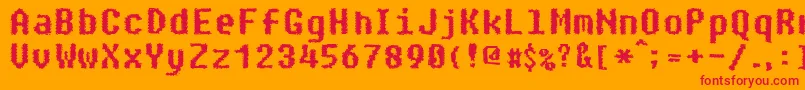 Paranoid Font – Red Fonts on Orange Background