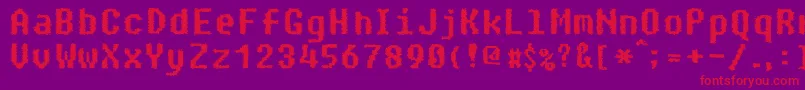 Paranoid Font – Red Fonts on Purple Background