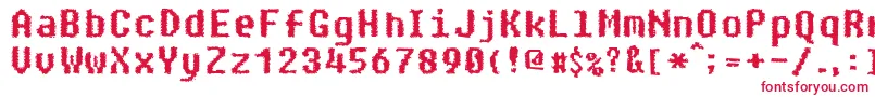 フォントParanoid – 白い背景に赤い文字