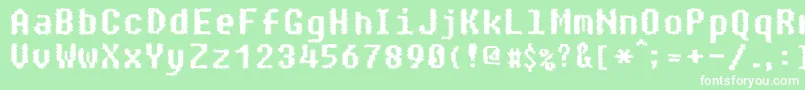 Paranoid Font – White Fonts on Green Background