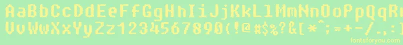 Paranoid Font – Yellow Fonts on Green Background